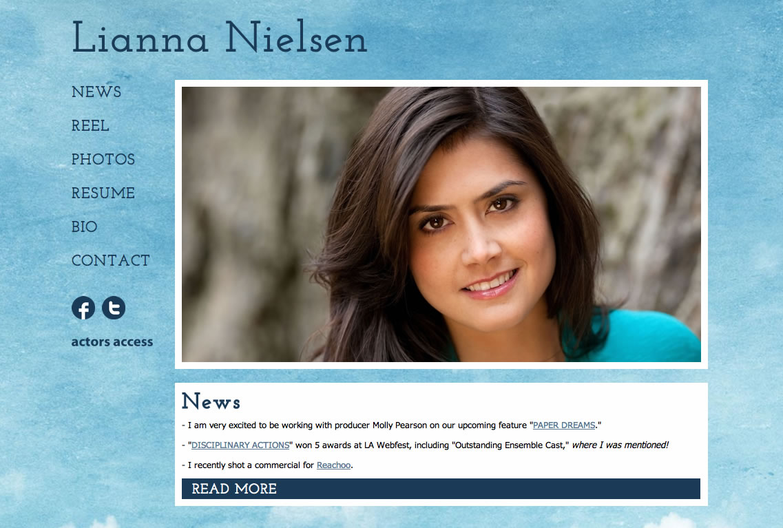 Actress Website Template